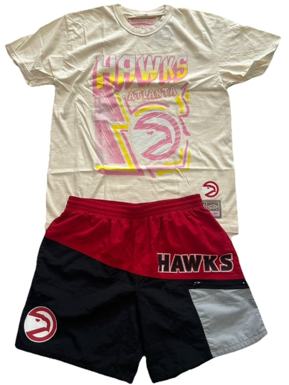 Mitchell&Ness NBA Atlanta Hawks T-Shirt and Shorts Set Size Large
